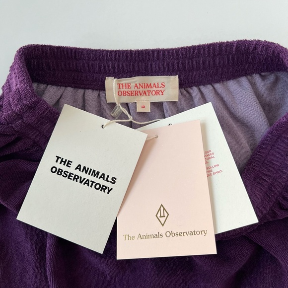 NWT The Animals Observatory Plain Terry Cloth Skirt in Purple size 10 - Picture 8 of 9